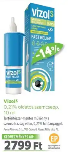 Alma Gyógyszertárak Vizols oldatos szemcsepp ajánlat