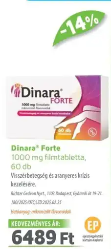 Alma Gyógyszertárak Dinara Forte filmtabletta ajánlat