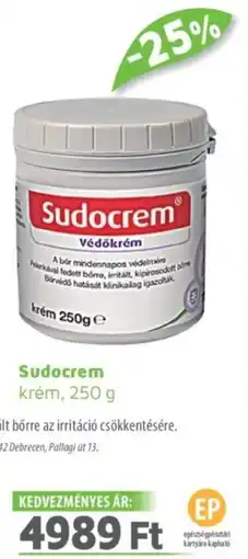 Alma Gyógyszertárak Sudocrem krém ajánlat