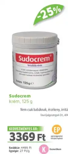 Alma Gyógyszertárak Sudocrem krémś ajánlat