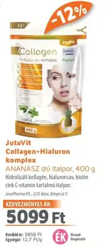 Alma Gyógyszertárak JutaVit Collagen + Hicluron komplex ajánlat