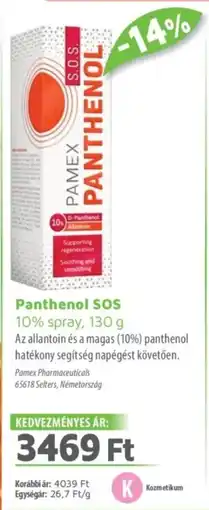 Alma Gyógyszertárak Panthenol SOS spray ajánlat