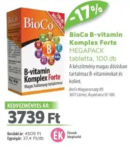 Alma Gyógyszertárak B-vitamin Komplex Forte tabletta ajánlat