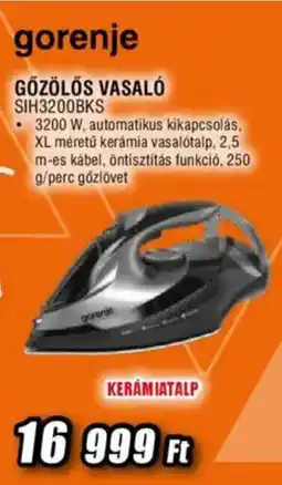Expert Gorenje gőzölős vasaló sih3200bks ajánlat