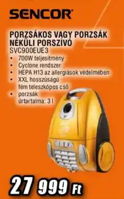 Expert Sencor porzsákos vagy porzsák néküli porszívó svc900eue3 ajánlat