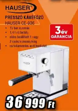 Expert Hauser presszó kávéfőző ajánlat