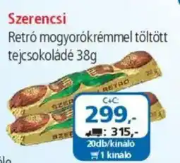ÁRKLUB Szerencsi retró mogyorókrémmel töltött tejcsokoládé ajánlat
