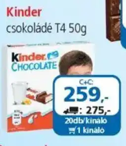 ÁRKLUB Kinder csokoládé t4 ajánlat