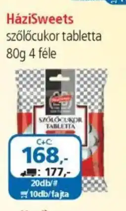ÁRKLUB Házisweets szőlőcukor tabletta ajánlat