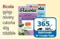 ÁRKLUB Ricola gyógy- növény cukorka ajánlat