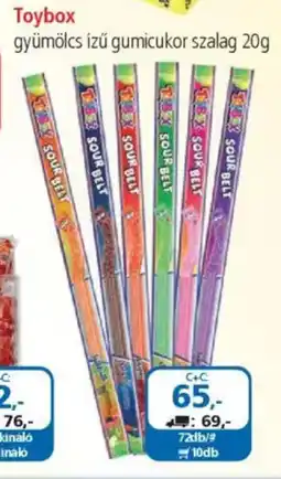 ÁRKLUB Toybox gyümölcs ízű gumicukor szalag ajánlat
