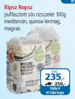 ÁRKLUB Ripsz Ropsz puffasztott sós rizsszelet ajánlat