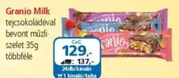 ÁRKLUB Granio milk tejcsokoládéval bevont müzli- szelet ajánlat