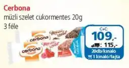 ÁRKLUB Cerbona müzli szelet cukormentes ajánlat