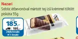ÁRKLUB Nazari solstic étbevonóval mártott tej ízű krémmel töltött szélein mártott ostya ajánlat