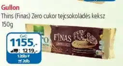 ÁRKLUB Gullon thins (finas) zero cukor tejcsokoládés keksz ajánlat