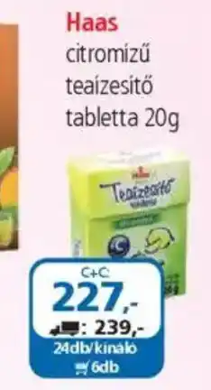 ÁRKLUB Haas citromízű teaízesítő tabletta ajánlat
