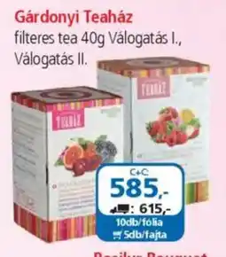 ÁRKLUB Gárdonyi Teaház filteres tea ajánlat