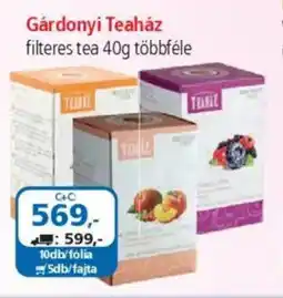 ÁRKLUB Gárdonyi Teaház filteres tea ajánlat