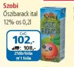 ÁRKLUB Szobi őszibarack ital ajánlat