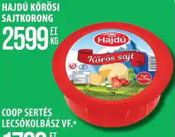 Coop Hajdú kőrösi sajtkorong ajánlat