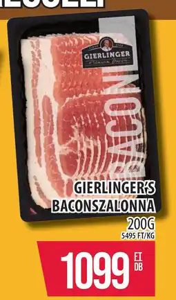 Coop Gierlinger's baconszalonna ajánlat