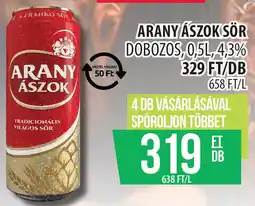 Coop Arany ászok sör ajánlat