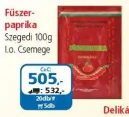 ÁRKLUB Fűszer- paprika szegedi ajánlat