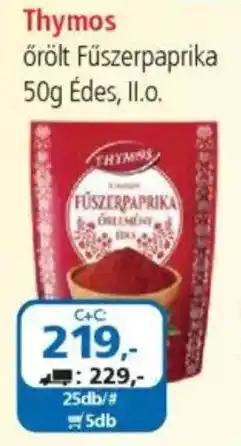 ÁRKLUB Thymos örölt fűszerpaprika ajánlat
