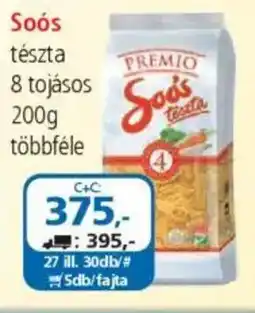 ÁRKLUB Soós tészta 8 tojásos ajánlat
