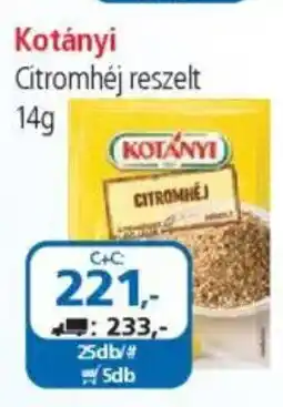 ÁRKLUB Kotányi citromhéj reszelt ajánlat