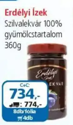 ÁRKLUB Erdélyi ĺzek Szilvalekvár gyümölcstartalom ajánlat
