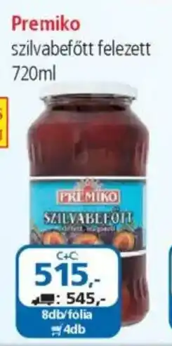 ÁRKLUB Premiko szilvabefőtt felezett ajánlat