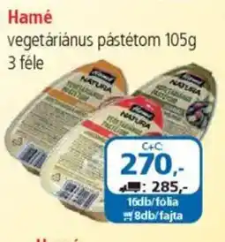 ÁRKLUB Hamé vegetáriánus pástétom ajánlat