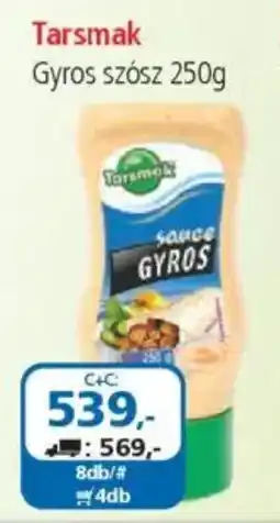 ÁRKLUB Tarsmak gyros szósz ajánlat