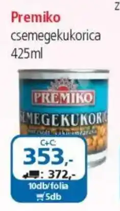ÁRKLUB Premiko csemegekukorica ajánlat