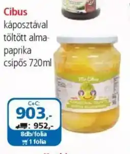 ÁRKLUB Cibus káposztával töltött alma- paprika csípős ajánlat