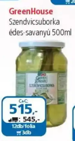 ÁRKLUB GreenHouse Szendvicsuborka édes-savanyú ajánlat