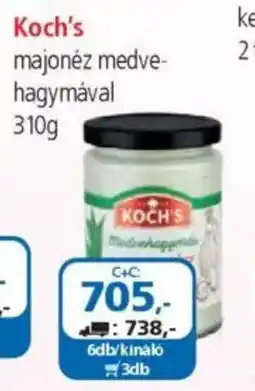 ÁRKLUB Koch's majonéz medve- hagymával ajánlat