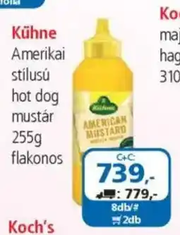 ÁRKLUB Kühne Amerikai stílusú hot dog mustár ajánlat