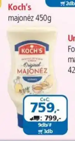 ÁRKLUB Koch's majonéz ajánlat