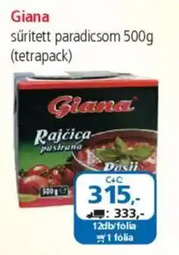 ÁRKLUB Giana sűrített paradicsom ajánlat