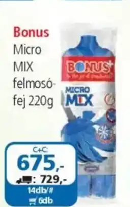 ÁRKLUB Bonus Micro MIX felmosó- fej ajánlat