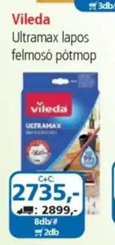 ÁRKLUB Vileda Ultramax lapos felmosó pótmop ajánlat