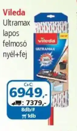 ÁRKLUB Vileda Ultramax lapos felmosó nyél+fej ajánlat