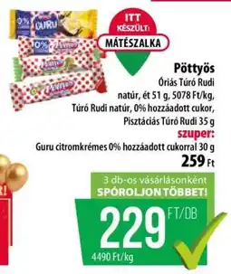 Coop PÖTTYÖS Túró Rudi ajánlat