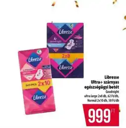 Coop Libresse Ultra+ szárnyas egészségügyi betét ajánlat