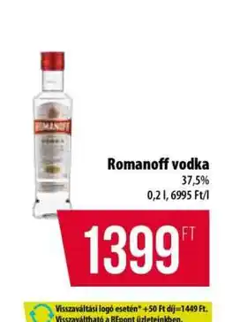 Coop ROMANOFF Vodka ajánlat
