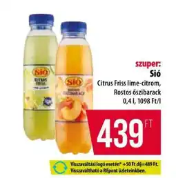 Coop Sió Citrus Friss lime-citrom, Rostos őszibarack ajánlat