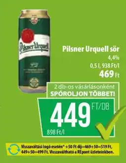 Coop Pilsner Urquell sör ajánlat